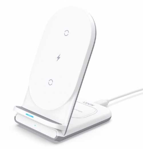 AUKEY AUKEY LC-A2 Valge Wireless Charger 2in1 USB-C