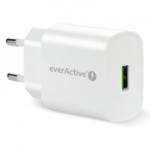 everActive PHONE CHARGER 1X USB 18 W QC 3.0 Valge
