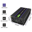 Qoltec Monolith 6000 MS Wave Voltage Converter | 12V to 230V | 3000/6000W | USB