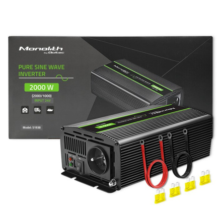 Qoltec Monolith power adapter/inverter Auto 2000 W Black WLONONWCROEO6