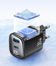 USAMS Charging 30W GaN LED USB+USB-C CC229 Белый