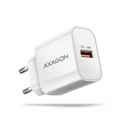 MOBILE CHARGER WALL USB 18W/1PORT Белый ACU-QC18W AXAGON