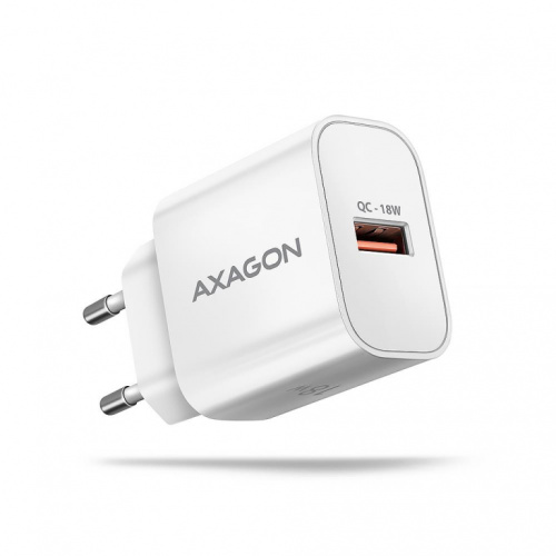 MOBILE CHARGER WALL USB 18W/1PORT Белый ACU-QC18W AXAGON