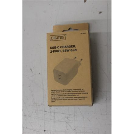 Digitus USB-C Charger, 2-port, 65W GaN | DAMAGED PACKAGING, UNPACKED