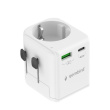 Gembird Grounded universal trave l adapter 20W