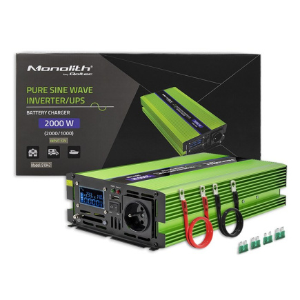 Qoltec Monolith power adapter/inverter Auto 2000 W Green WLONONWCROEKU