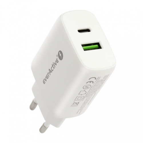 everActive CHARGER USB/USB-C QC3.0 25W Valge