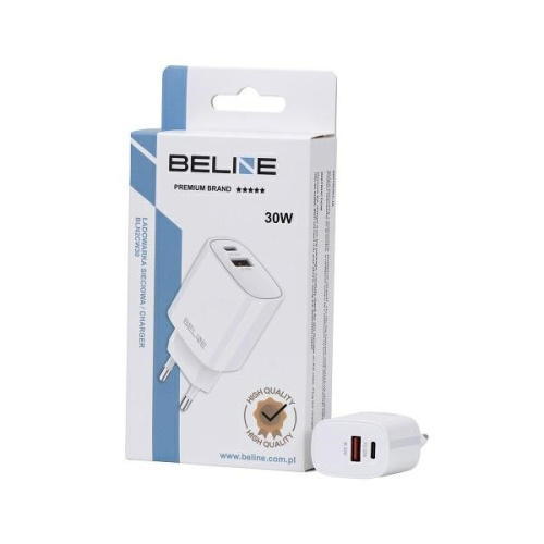 Beline Charger 30W USB-C + USB-A, White