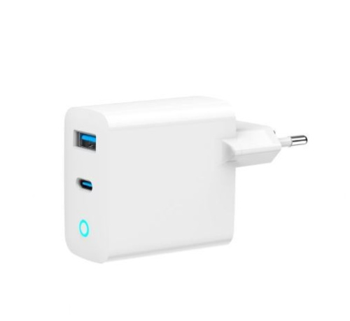Gembird GaN USB-A USB-C Charger LED 30W PD QC3.0 Белый