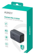 AUKEY Comet Mix 3 Wall Charger PA-C5 3xUSB (2xUSB-C i 1xUSB-A) 100W 5A QC5.0 PD3.0 AFC PPS FCP SCP