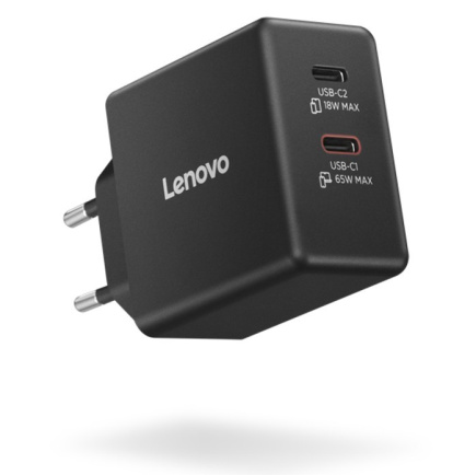 Lenovo Dual USB-C 65W GaN Charger 40AW065BEU Lenovo Dual USB-C 65W GaN Charger 40AW065BEU