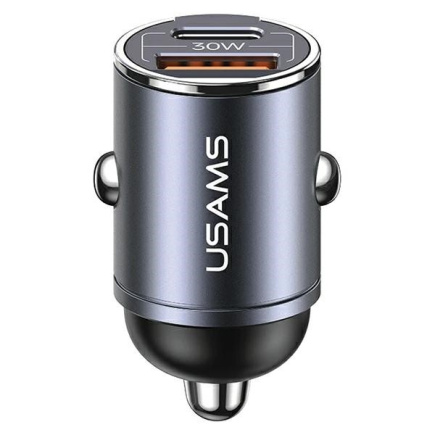 USAMS Car Charger 30W 1xUSB+ 1xUSB-C Fast Charge C38 USAMS Car Charger 30W 1xUSB+ 1xUSB-C Fast Charge C38