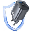 USAMS Charger T66 45W CC290 GaN Fast charge silver