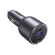 Ugreen 130W 3-Port Fast Car Char gray Headphones, Mobile computer, Mobile phone, Laptop, Power bank, Telephone Grey Cigar lighter Auto