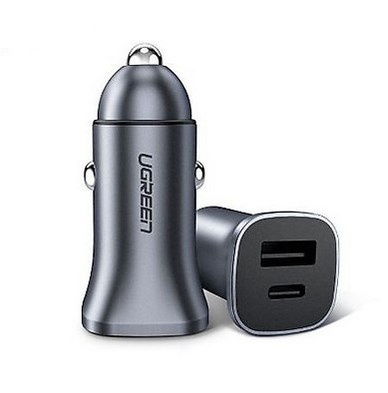 Ugreen USB Type-C / USB 24W Power Delivery Quick Charge car charger, grey (30780) Ugreen USB Type-C / USB 24W Power Delivery Quick Charge car charger, grey (30780)