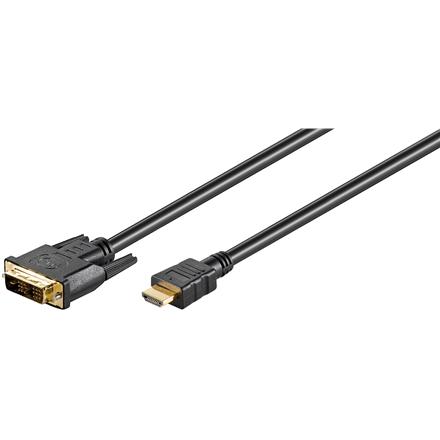 Goobay | Black | DVI-D male Single-Link (18+1 pin) | HDMI male (type A) | DVI-D/HDMI cable, gold-plated | HDMI to DVI-D | 2 m 51580