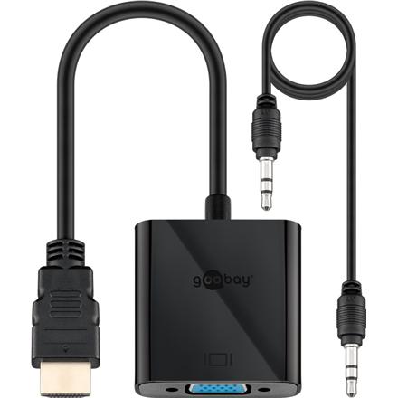 Goobay | HDMI/VGA adapter, nickel plated | 68793 | Black | HDMI male (type A) | VGA female (15-pin) 68793