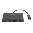 Digitus USB-C 3in1 Triple Monitor Adapter (HDMI, DP, VGA) | USB-C Graphics Adapter DA-70859