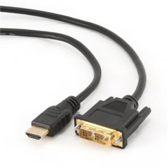 Gembird | HDMI to DVI cable (Single Link) | HDMI 19pin male | DVI 18+1pin male | HDMI to DVI-D | 0.5 m CC-HDMI-DVI-0.5M