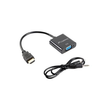 Lanberg HDMI, Mini Jack 3.5 mm, VGA Adapter | AD-0017-BK | 20 m AD-0017-BK