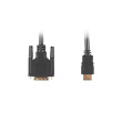 Lanberg HDMI to DVI-D Cable, Single Link with Gold-Plated Connectors | CA-HDDV-10CC-0018-BK | HDMI to DVI-D | 1.8 m CA-HDDV-10CC-0018-BK