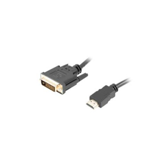Lanberg HDMI to DVI-D Cable Dual Link with Gold-Plated 4K Connectors | CA-HDDV-20CU-0018-BK | HDMI to DVI-D | 1.8 m CA-HDDV-20CU-0018-BK