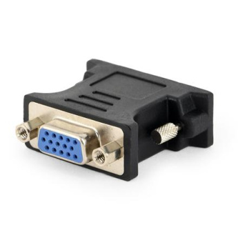 Gembird Adapter DVI-A male to VGA 15-pin HD (3 rows) female, Черный | Gembird A-DVI-VGA-BK