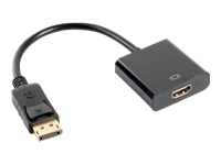 Lanberg - Adapter - DisplayPort male to HDMI female - 20 cm - black 