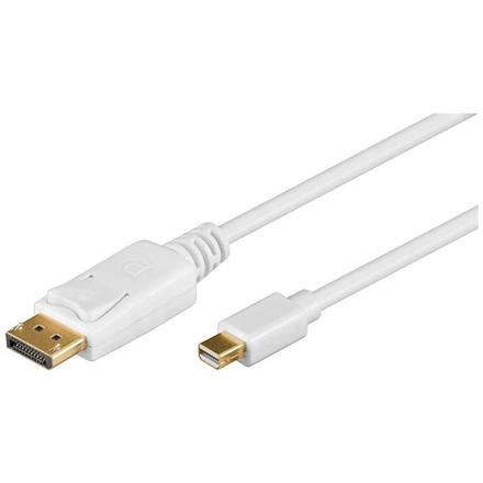 Goobay | Mini DisplayPort adapter cable 1.2 | White | Mini DisplayPort plug | DisplayPort plug | 1 m | Gold-Plated connectors 52858