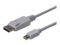 ASSMANN cable mini DisplayPort plug to displayPort plug 3m double shielding white