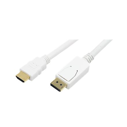 Logilink | Cable DisplayPort to HDMI | White | DP to HDMI | 2 m CV0055
