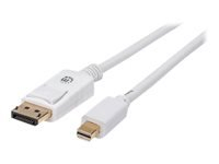 MANHATTAN Mini DisplayPort Monitor Cable Mini DisplayPort Male to DisplayPort Male 2 m (6.6 ft.) White