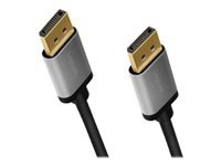 LOGILINK CDA0100 DisplayPort cable DP/M to DP/M 4K/60 Hz aluminum black/grey 1m