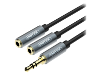 UNITEK Y-C956ABK Unitek Cable miniJack 3,5mm (M) - 2x 3,5mm (F) Y-C956ABK