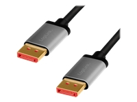 LOGILINK CDA0105 DisplayPort cable DP/M to DP/M 8K/60 Hz aluminium black/grey 2m