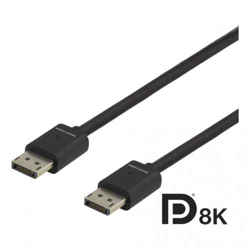 DELTACO DisplayPort DP 1.4, 7680x4320 60Hz, 1.5m, DP8K-1015