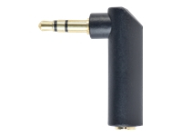 GEMBIRD A-3.5M-3.5FL Gembird audio adapter plug 3.5mm, right angle adapter, 90°, black