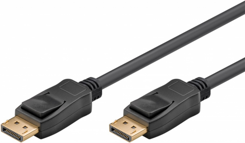 Goobay DisplayPort 1.4 Cable, 8K/60Hz, 4K/144Hz, Full HD/240 Hz 32.4 Gbit/s, 2m black