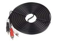 LANBERG CA-MJRC-10CC-0050-BK Lanberg stereo audio cable Mini Jack 3,5mm (M)->2x RCA Cinch 5m