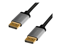 LOGILINK CDA0101 DisplayPort cable DP/M to DP/M 4K/60 Hz aluminum black/grey 2m