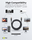 Goobay 65269 Adapter Cable - DisplayPort 1.2 to HDMI 2.0 - 4K 60hz 21.6 Gbit/s - 2 m 