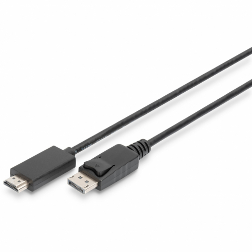 Digitus DisplayPort > HDMI (ST-ST) 2m Adapterkabel 4K 60Hz Black