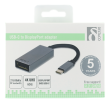 DELTACO USBC-DP2 - External video adapter - USB-C - DisplayPort - space grey - 4K 3840x2160, 60Hz