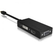 Adapter ICY BOX mini DisplayPort > DVI/HDMI/VGA 4K 60Hz Black