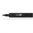 Adapter ICY BOX mini DisplayPort > DVI/HDMI/VGA 4K 60Hz Black