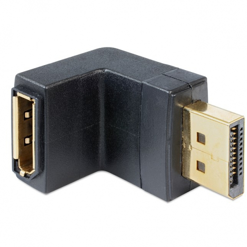 DELOCK Adapter DP-St > DP-Bu gewinkelt unten black