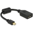 DELOCK Adapterkabel mini DisplayPort St > DisplayPort Bu black