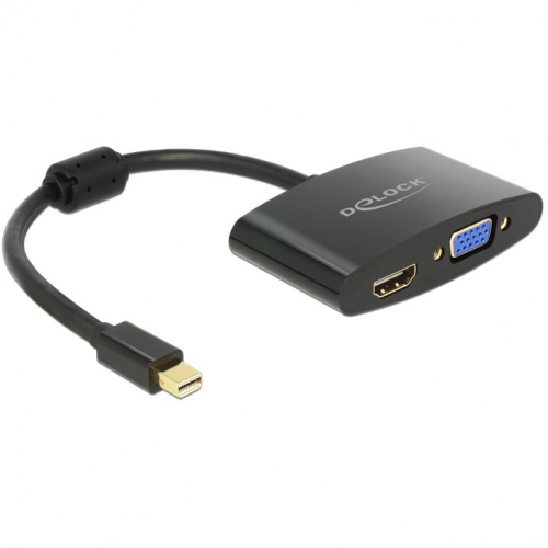 DELOCK Adapterkabel mini DisplayPort St > VGA / HDMI schwarz