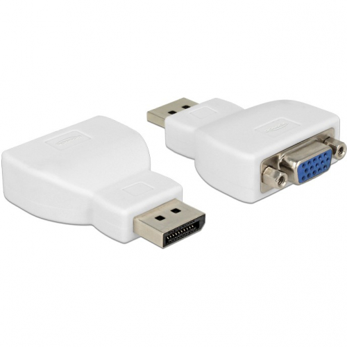 DELOCK Adapter DisplayPort 1.1 Stecker > VGA Buchse weis