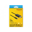 DELOCK USB Kabel Type-C zu DisplayPort DP Alt Mode 4K 60Hz 2m koaxial